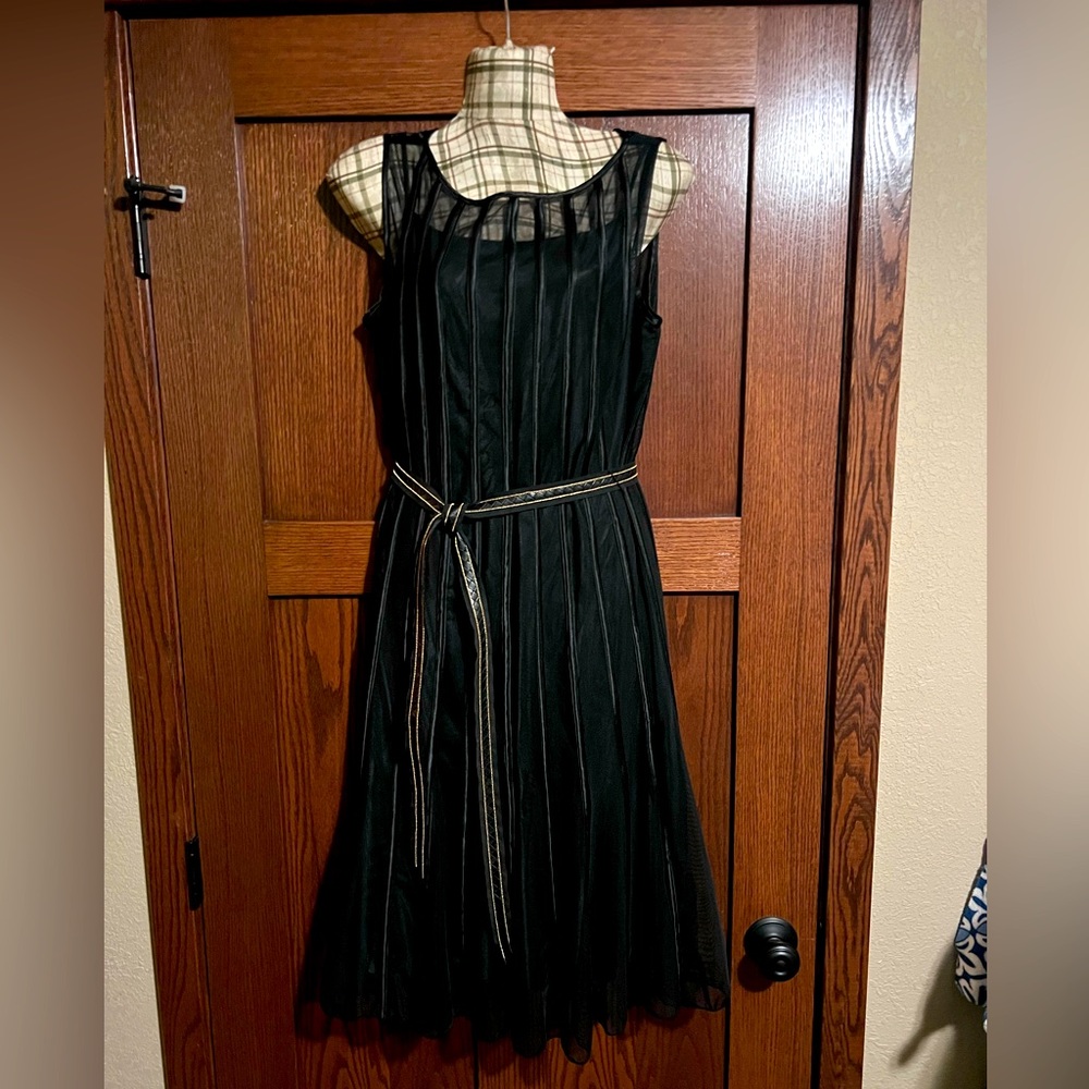 Sandra Darren Vintage Evening Black Dress